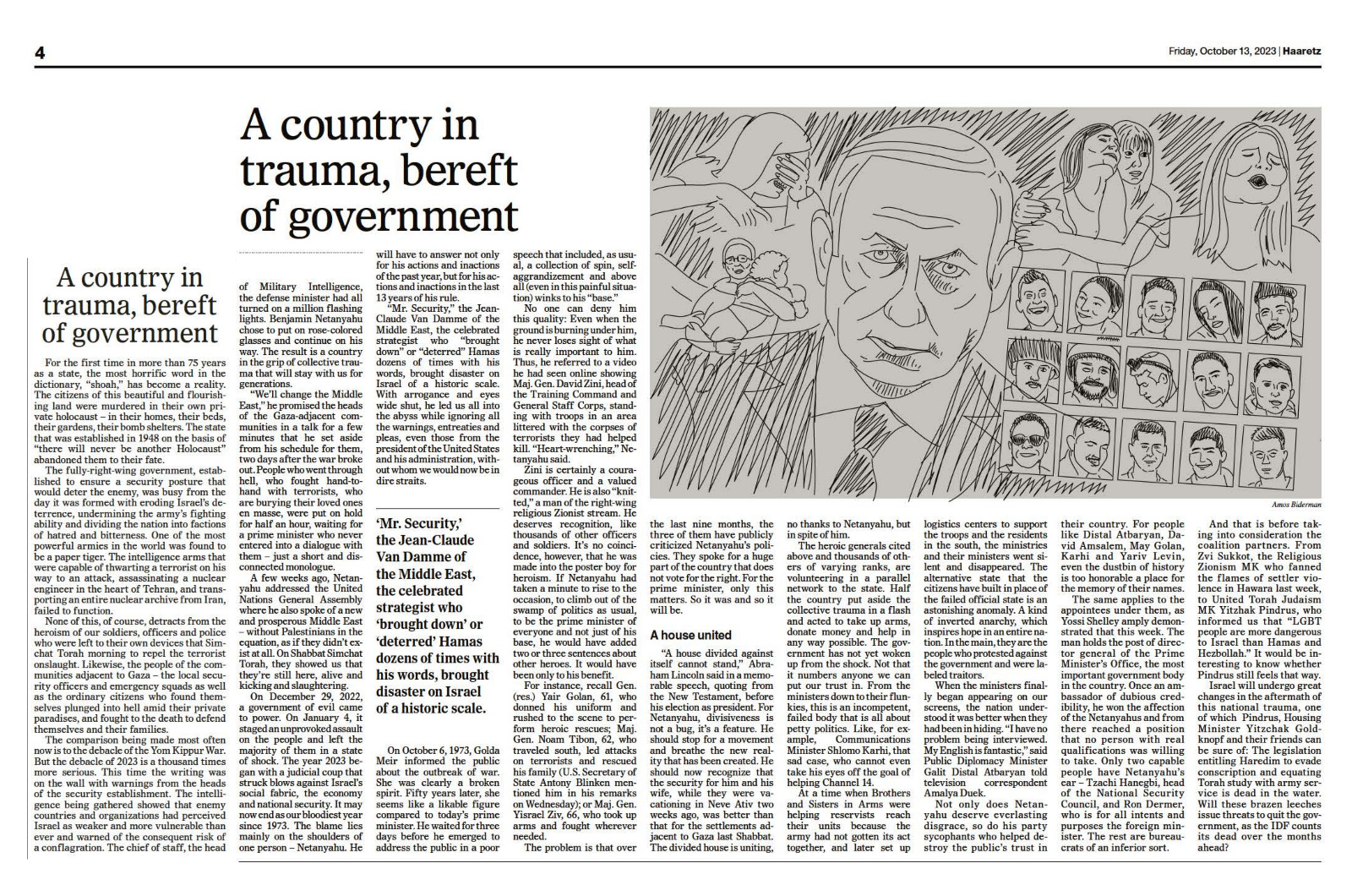 Il quotidiano israeliano Haaretz: siamo un Paese traumatizzato e privo di un governo