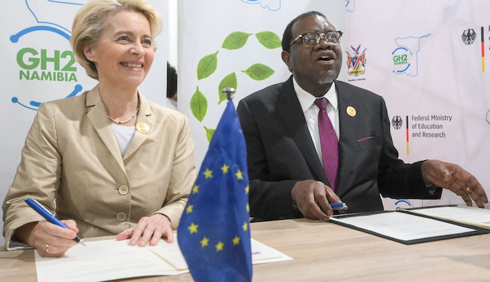 idrogeno verde Ursula von der Leyen e Hage Geingob