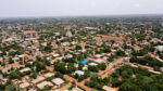 Aerial view of the streets in Niamey