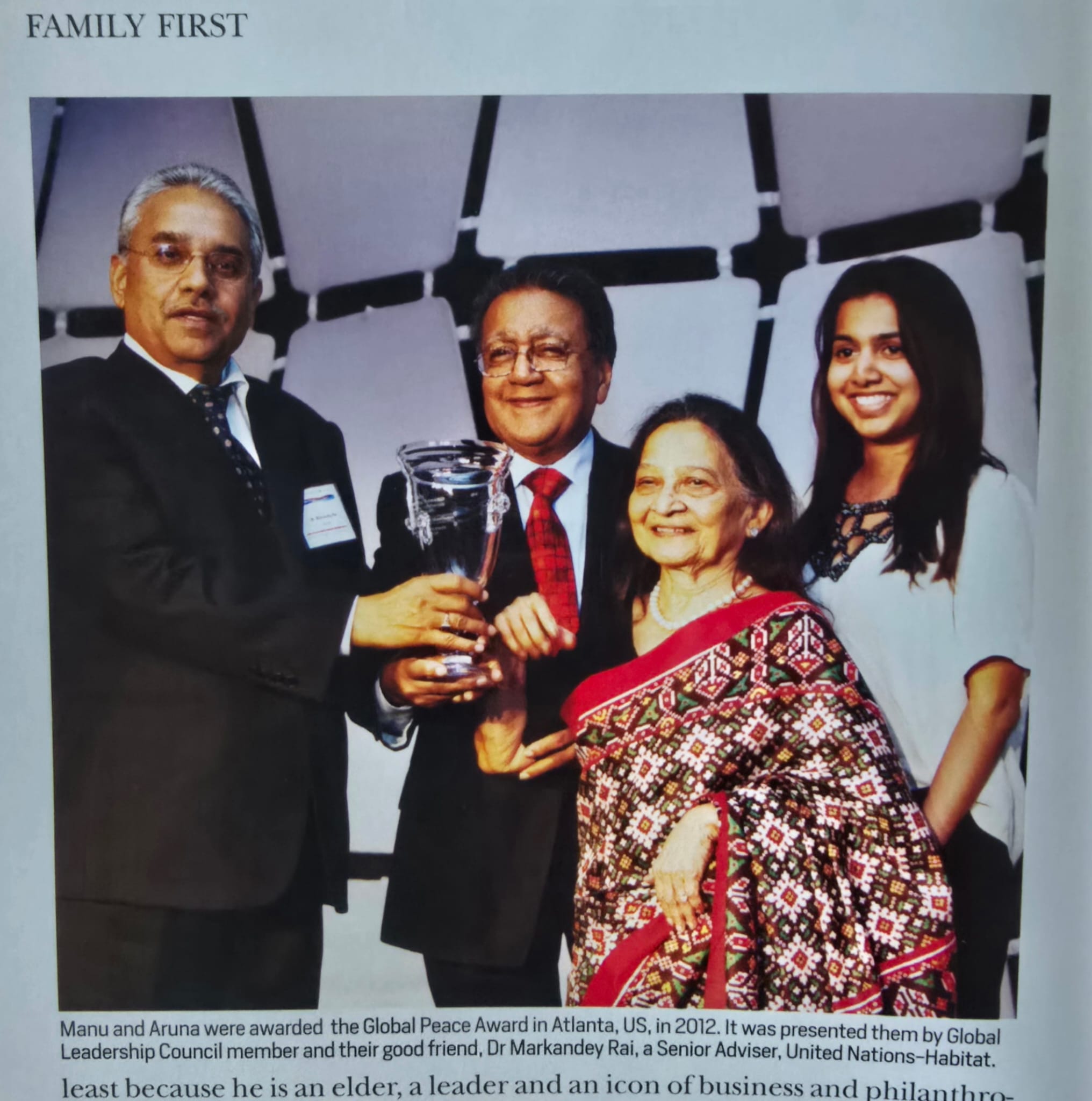 Pagine del libro Success to Significance di Manu Chandaria