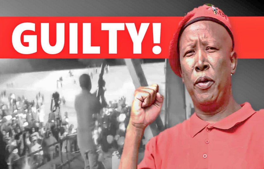 Julius Malema Guilty