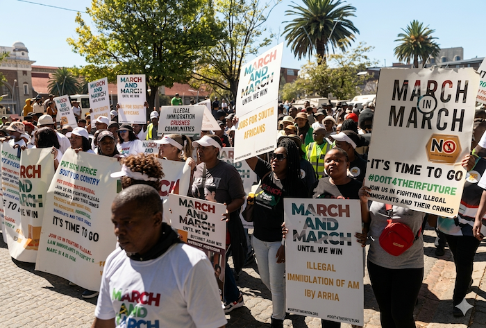 Sudafrica, manifestazione anti immigrati