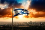 israeli-flag-jerusalem-cloudy-sky-background-sunset_123827-28302