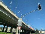 viadotto con bandiere istaeliane