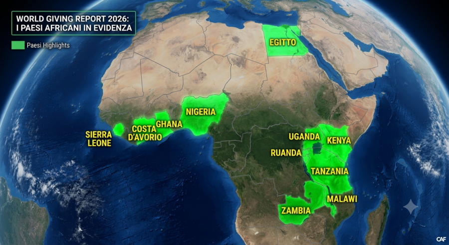 donazioni mappa dei magiori paesi africani